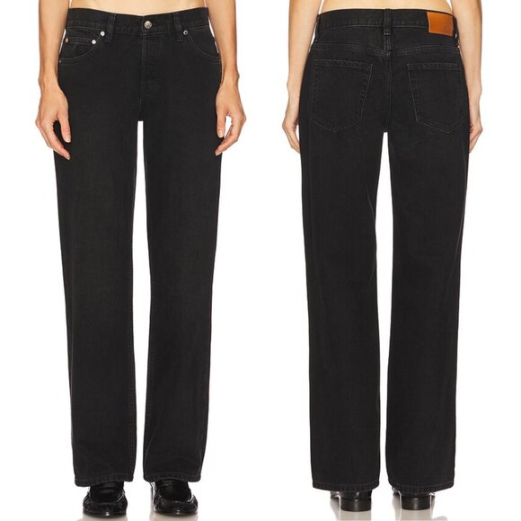 EB Denim Low Rise Baggy Jeans Magica Black 100% Cotton Size 26 - Picture 1 of 6